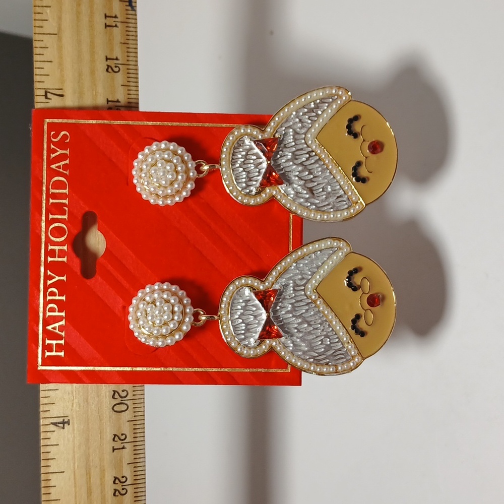 Happy Holiday's Mrs Claus Woman Earrings